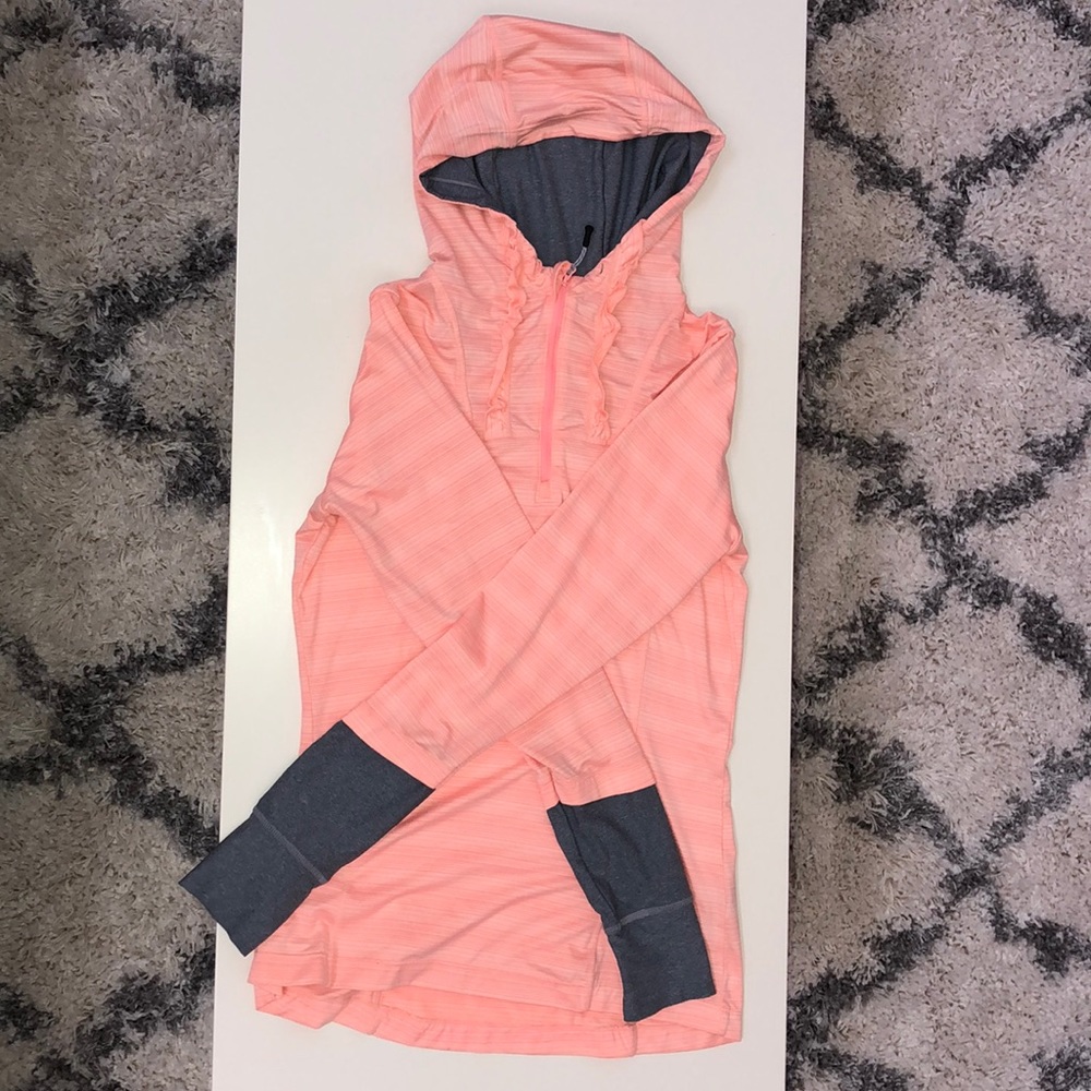 Athletic hooded quarter zip